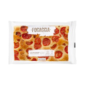 Focaccia con tomates cherry
