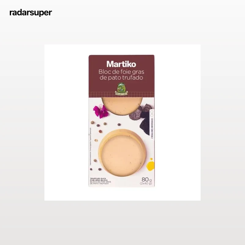 Foie gras de pato con trufa en medallones Martiko sin gluten pack de 2 unidades de 40 g