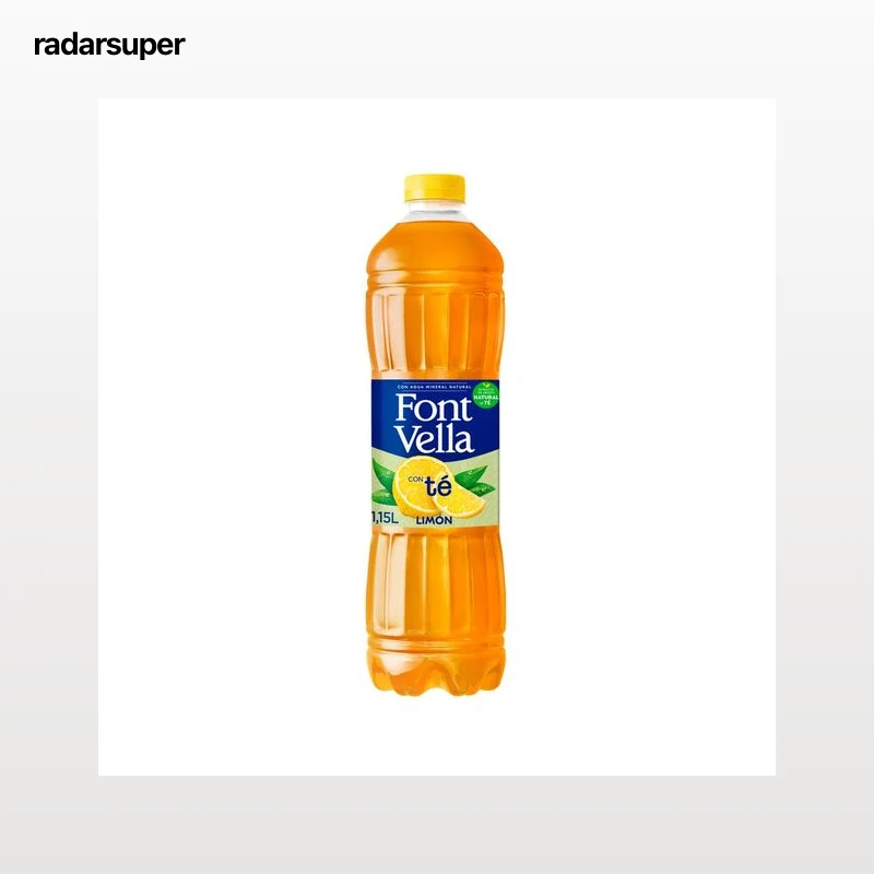 FONT VELLA Agua mineral natural con extracto de té sabor limón 1,15 l.