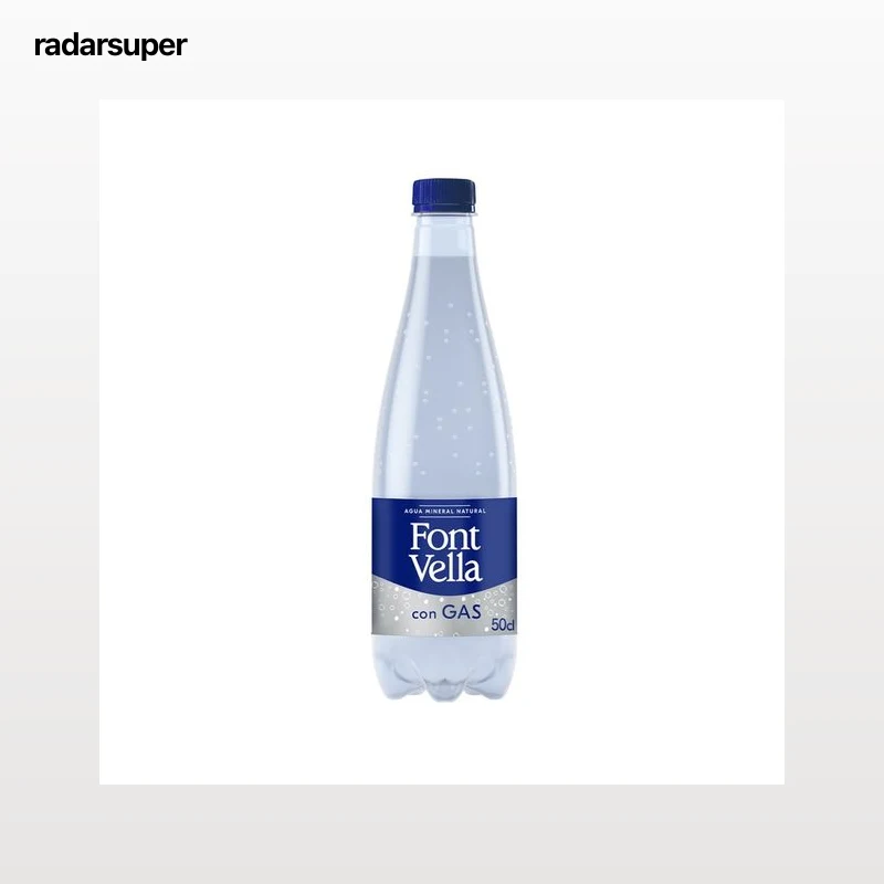 FONT VELLA Agua mineral natural con gas botella 50 cl.