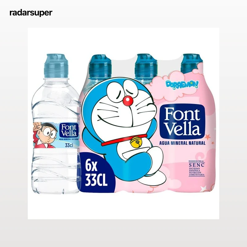 FONT VELLA Agua mineral nautral 6 x 33 cl.