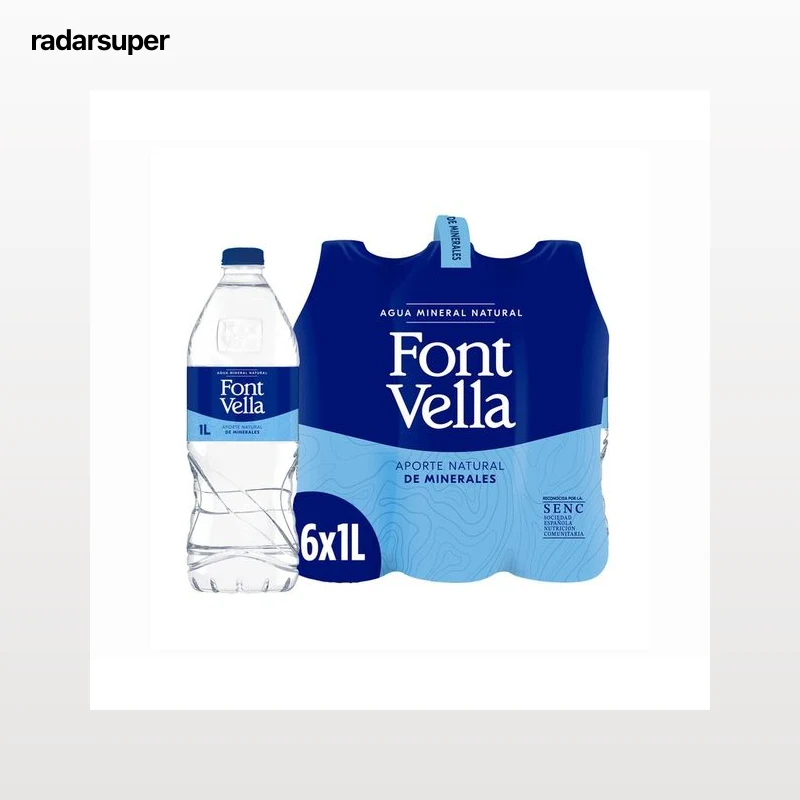 FONT VELLA Agua mineral pack 6 uds. x 1 l.