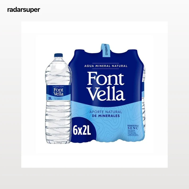 FONT VELLA Agua mineral pack 6 uds.x 2 l.