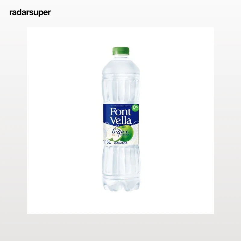 FONT VELLA Agua mineral con toque de sabor a manzana botella 1,15 l.
