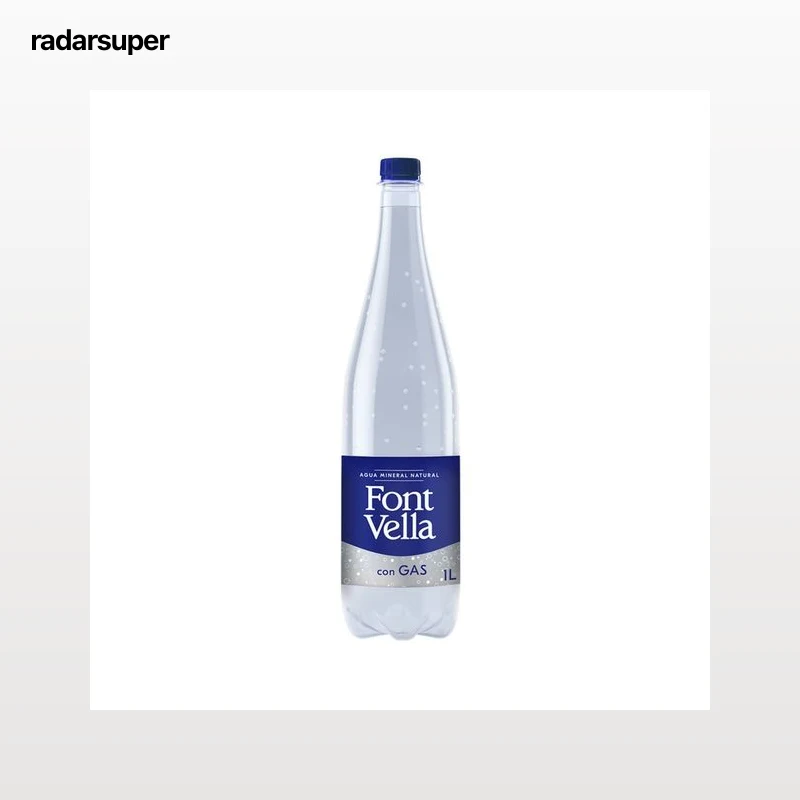 FONT VELLA Gas Agua mineral natural con gas botella 1 l.