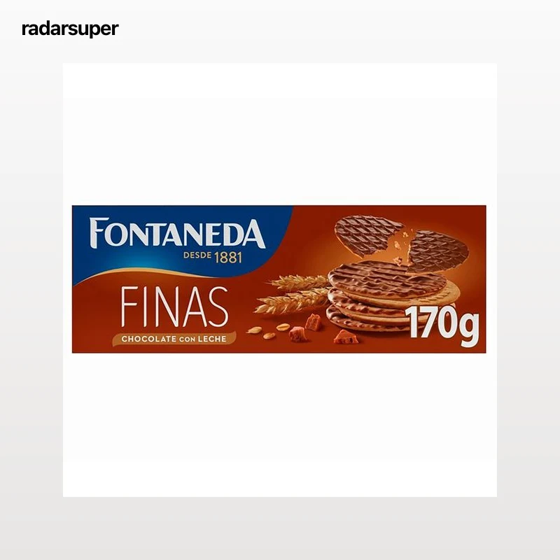 FONTANEDA Digestive Galletas finas de chocolate con leche 170 g.