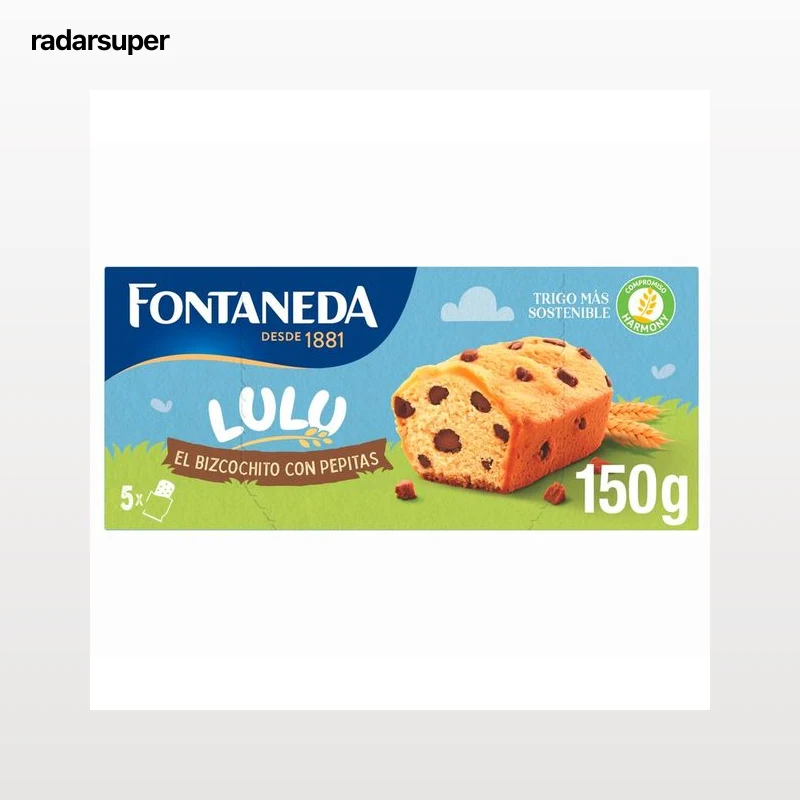 FONTANEDA Lulu Bizcochitos con pepitas de chocolate, 150 g.
