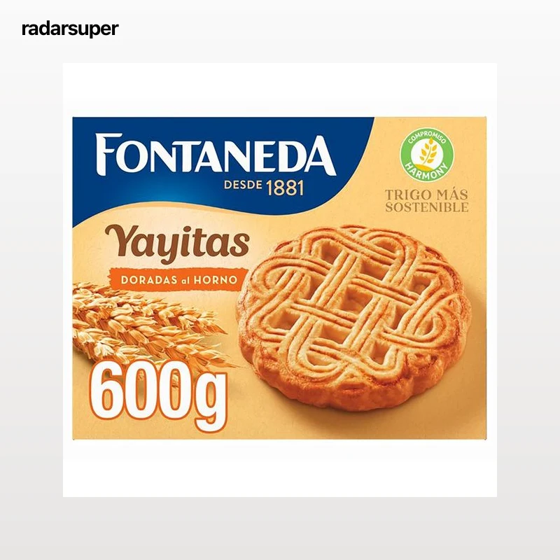 FONTANEDA Yayitas Galletas de desayuno doradas al horno 600 g.