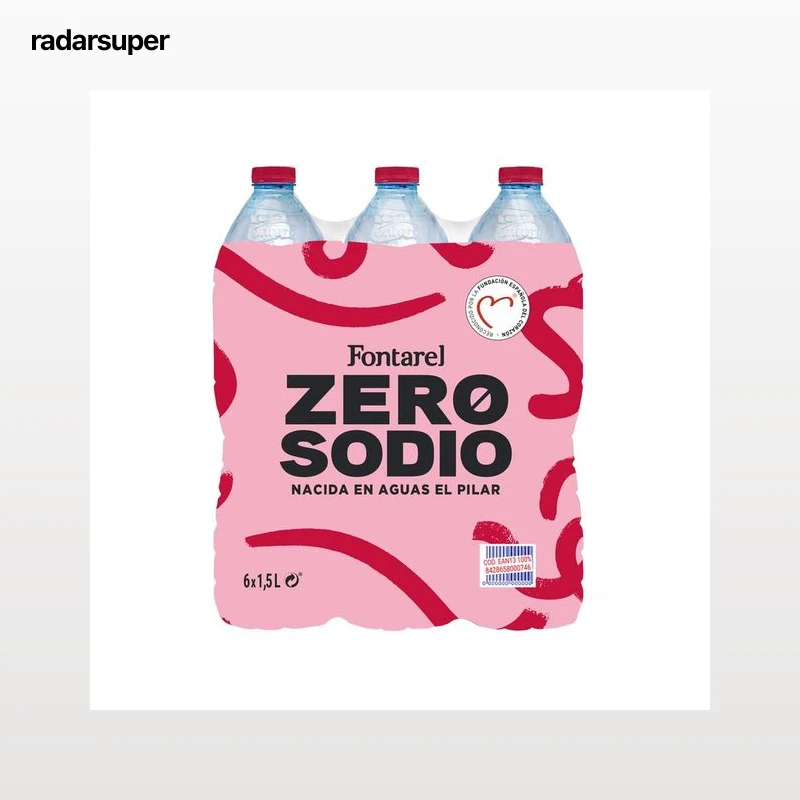 FONTAREL Agua mineral Zero sodio pack 6 uds x 1,5 l.