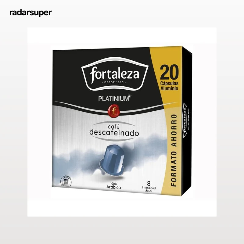FORTALEZA Café cápsulas descafeinado platinium 20 ud. 104 g.