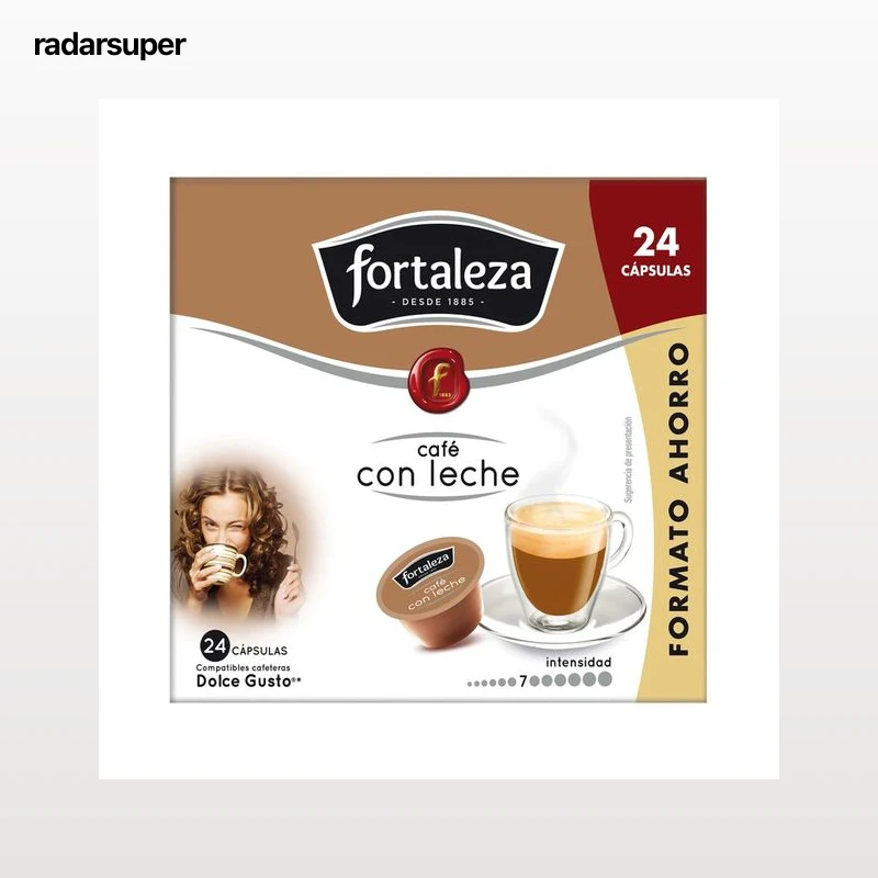 FORTALEZA Café en cápsulas con leche I7, 24 uds.
