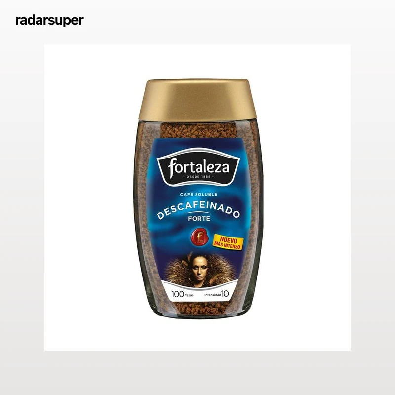 FORTALEZA Café soluble descafeinado frasco de 200 g.