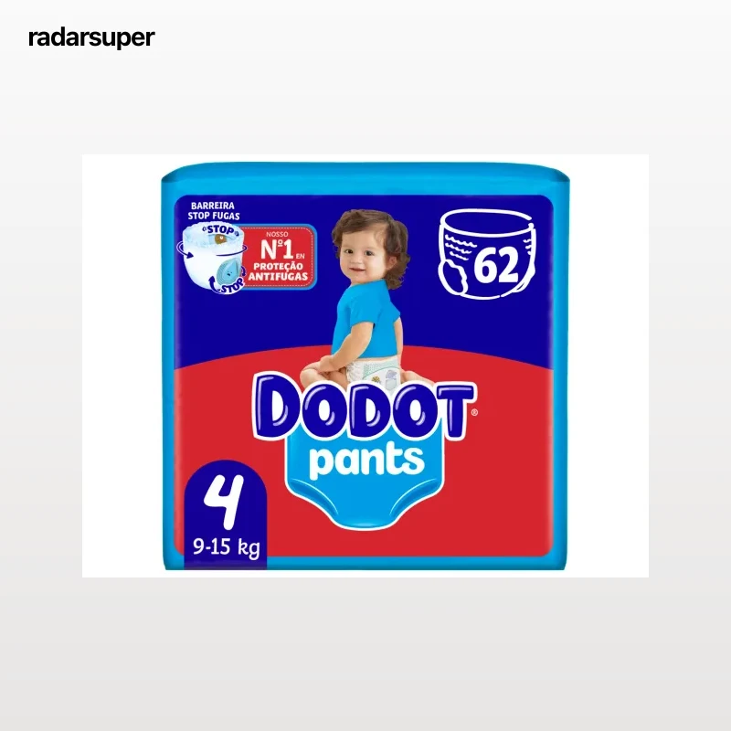 FRALDAS CUECA PANTS DODOT T4 9-15KG 62 UN