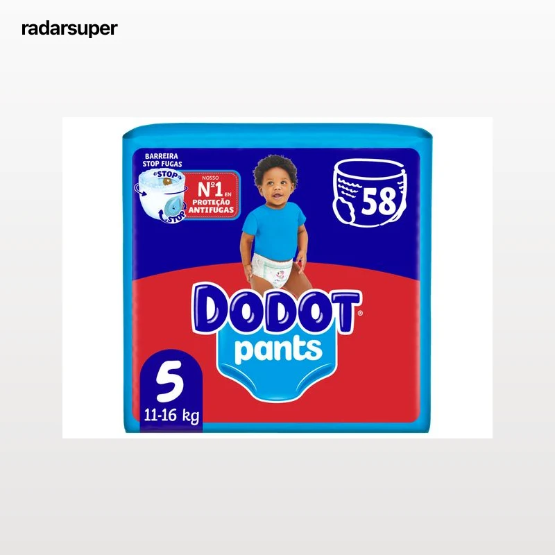 FRALDAS CUECA PANTS DODOT T5 12-17KG 58 UN