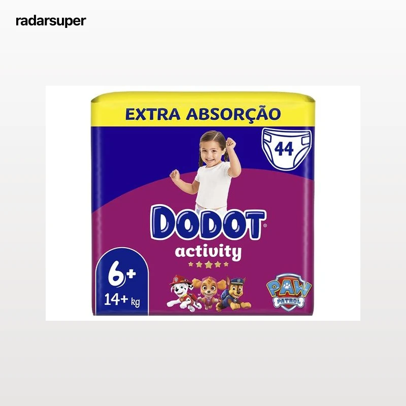 FRALDAS DODOT ACTIVITY EXTRA T6+ 14KG+ 44 UN