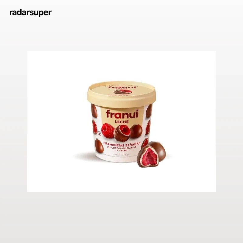 FRAMBOESAS FRANUÍ COBERTAS COM CHOCOLATE BRANCO E CHOCOLATE DE LEITE 150G