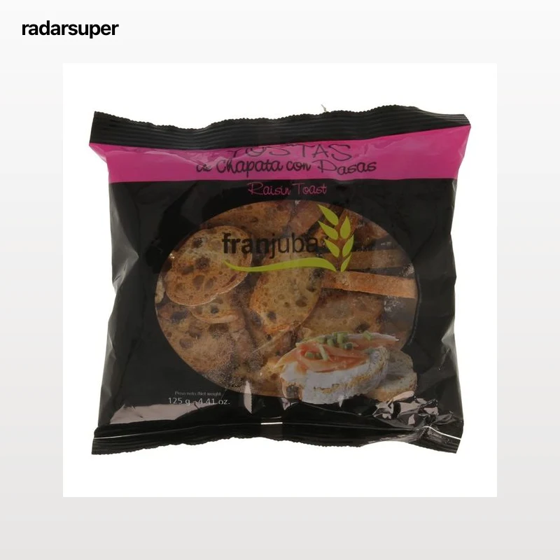 FRANJUBA Tostas de chapata con pasas 125 g.
