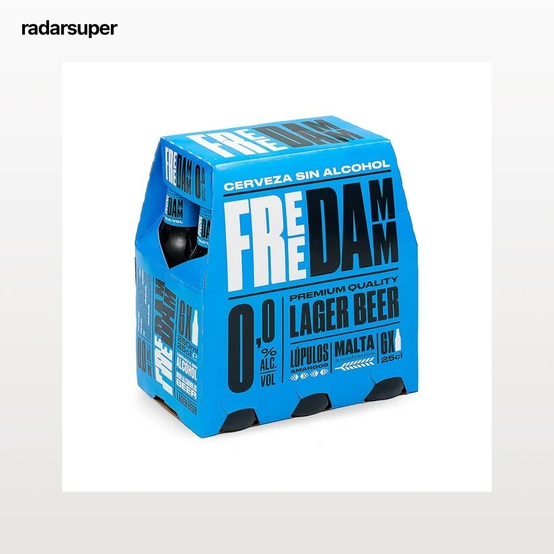 FREE DAMM Cerveza sin alcohol pack de 6 x 25 cl.