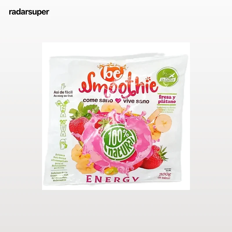 Fresa y plátano congelado BeSmoothie Energy La Cuerva 300 g