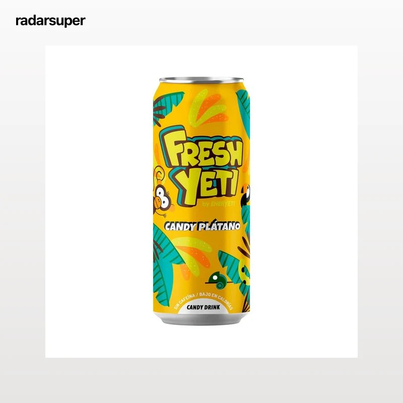 FRESHYETI Bebida refrescante plátano lata 50 cl.