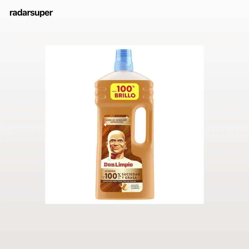 Friegasuelos para madera con aceite de cáscara de naranja Don Limpio 1,5 l.