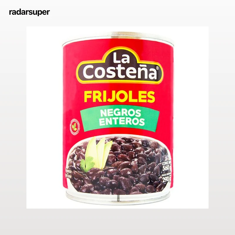 Frijoles negros enteros La costeña 560g