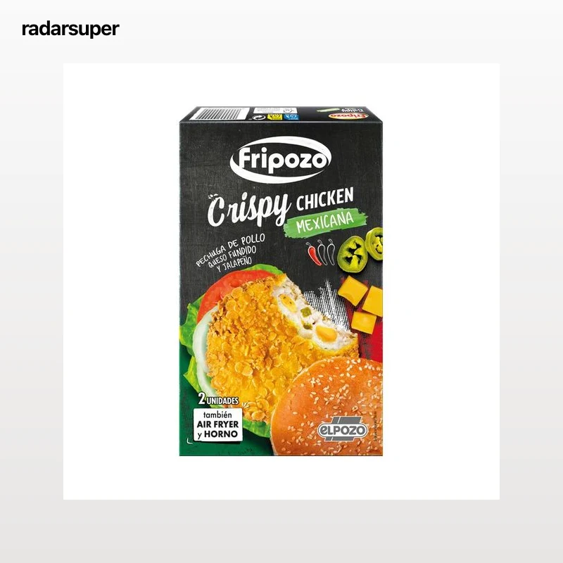 FRIPOZO Pechuga de pollo empanada estilo mexicana con queso fundido y jalapeño 230 g.