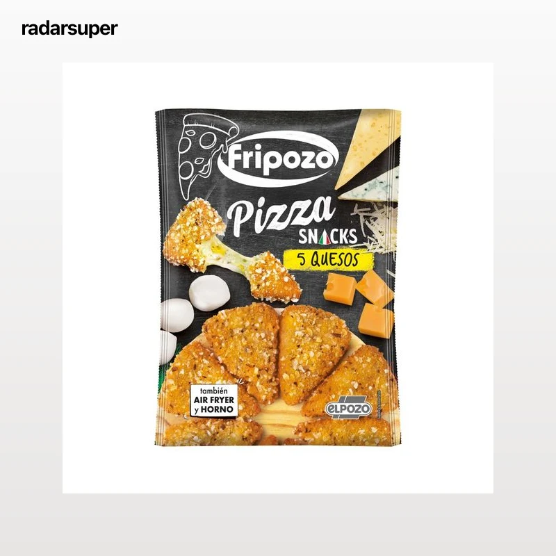 FRIPOZO Pizza snacks congelados con mezcla de 5 quesos, empanados y prefritos 250 g.
