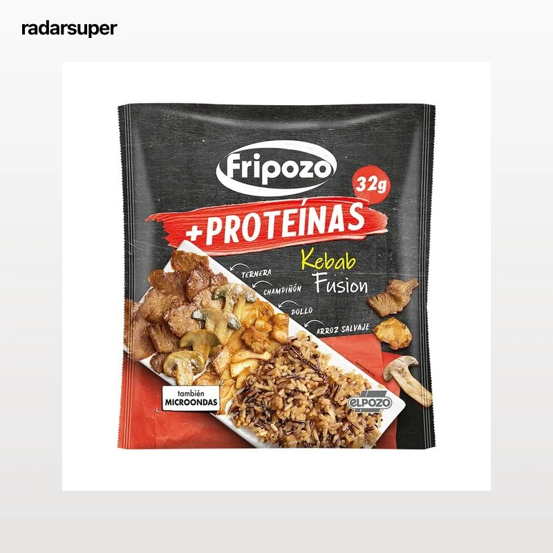 FRIPOZO + Proteínas Salteado con aroz salvaje, pollo, champiñon y ternera, rico en proteínas 320 g.