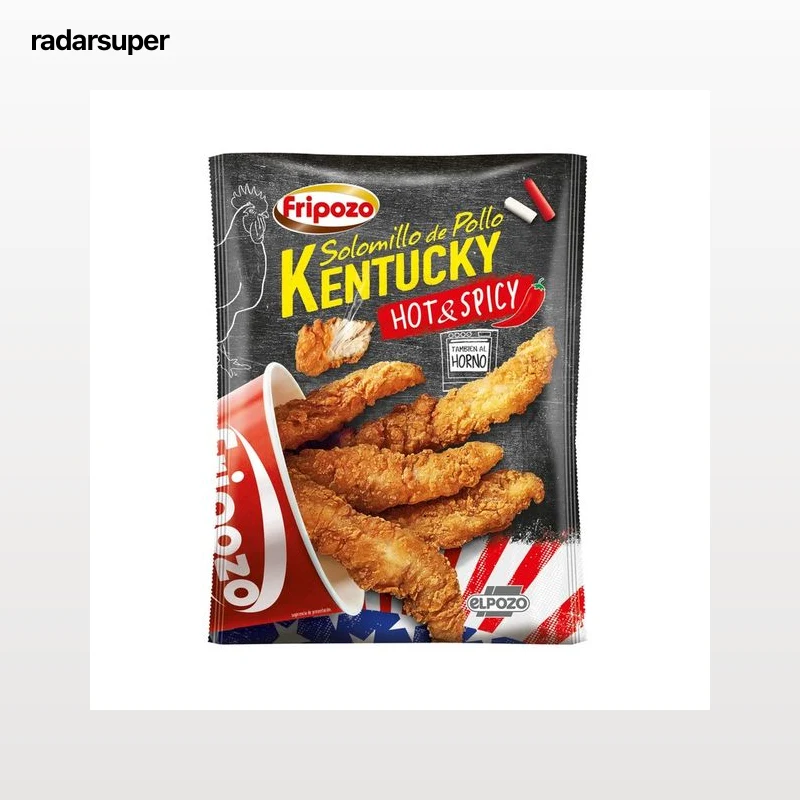 FRIPOZO Solomillos de pollo marinados (estilo Kentucky picante), rebozados y prefritos Hot & spicy 250 g.