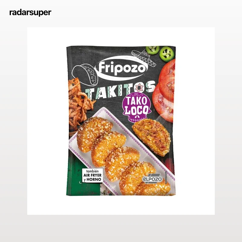FRIPOZO Tako loco Takitos congelados rellenos de queso y carne de cerdo 250 g.