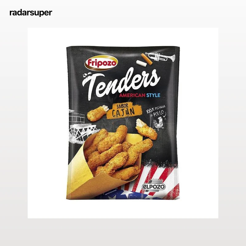 FRIPOZO Tenders (tiras de pechuga de pollo empanadas) al estilo cajún 250 g.