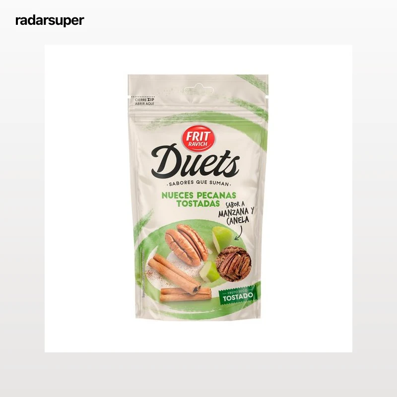 FRIT RAVICH DUETS Nueces pecanas tostadas con sabor a manzana y canela 80g