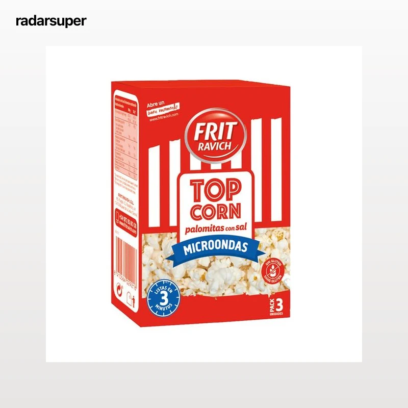 FRIT RAVICH Palomitas con sal para el microondas 3 uds x 90 g.
