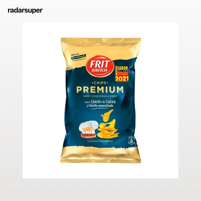 FRIT RAVICH Patatas fritas sabor queso de cabra y cebolla caramelizada 150 g.