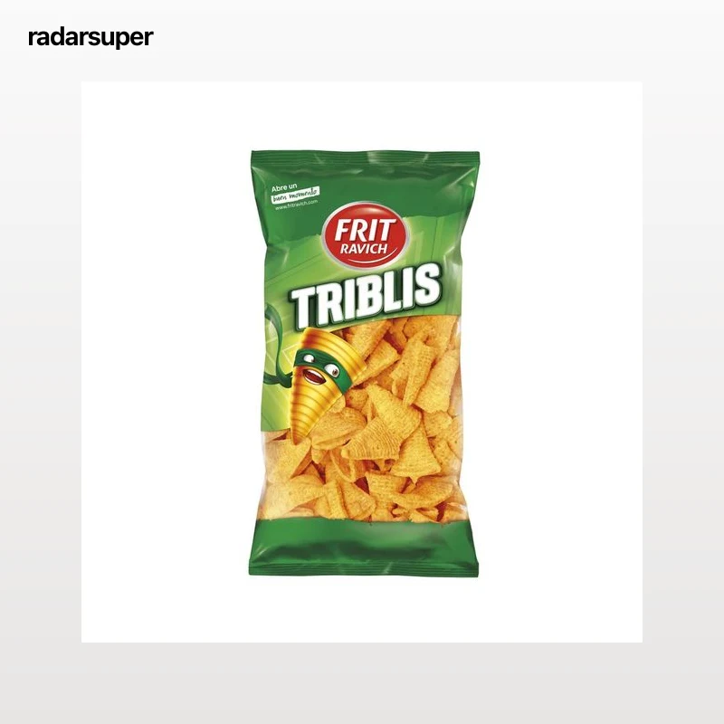 FRIT RAVICH Snack de conos de maíz con sabor a bacon y queso bolsa de 110 g.