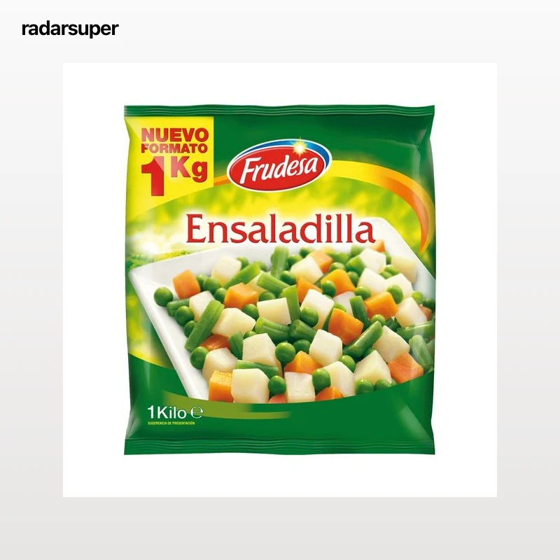 FRUDESA Ensaladilla (judia verde, patata, zanahoria y guisantes) congelada FRUDESA 1 kg.