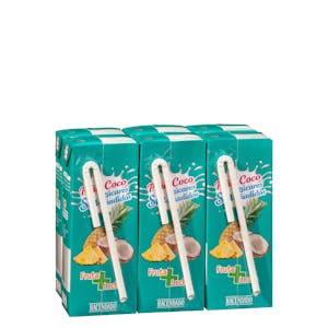 Fruta + leche piña y coco Hacendado sin azúcares añadidos
