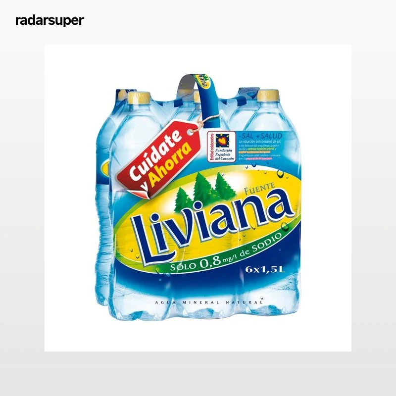 FUENTE LIVIANA Agua mineral pack de 6 uds. x 1,5 l.