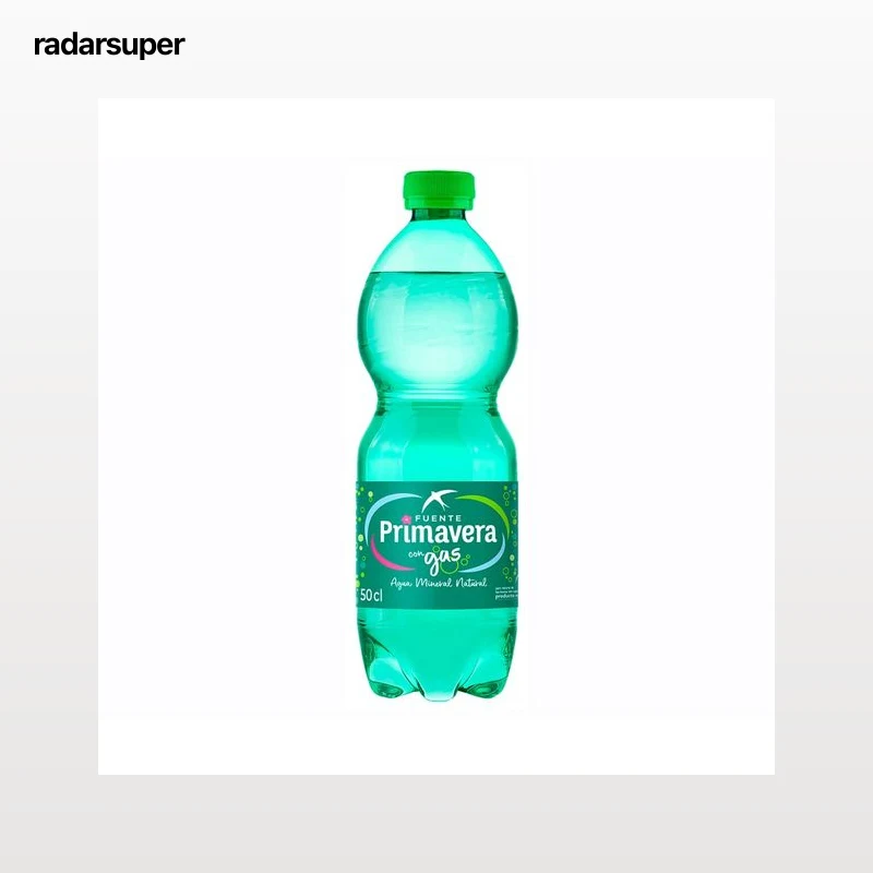 FUENTE PRIMAVERA Agua mineral con gas botella de 50 cl.