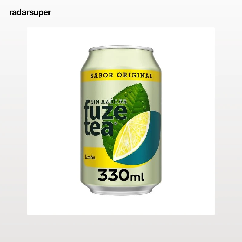 FUZE TEA Bebida té limón sin azúcar original lata 330ml