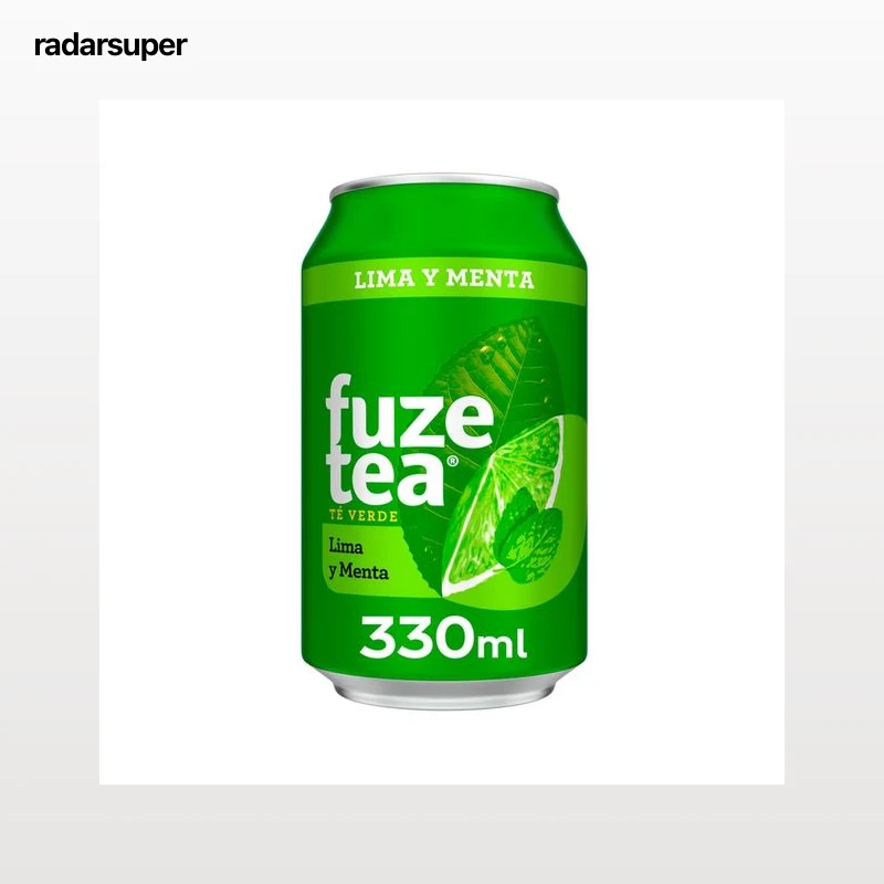 FUZE TEA Refresco de té verde sabor lima y menta 33 cl.