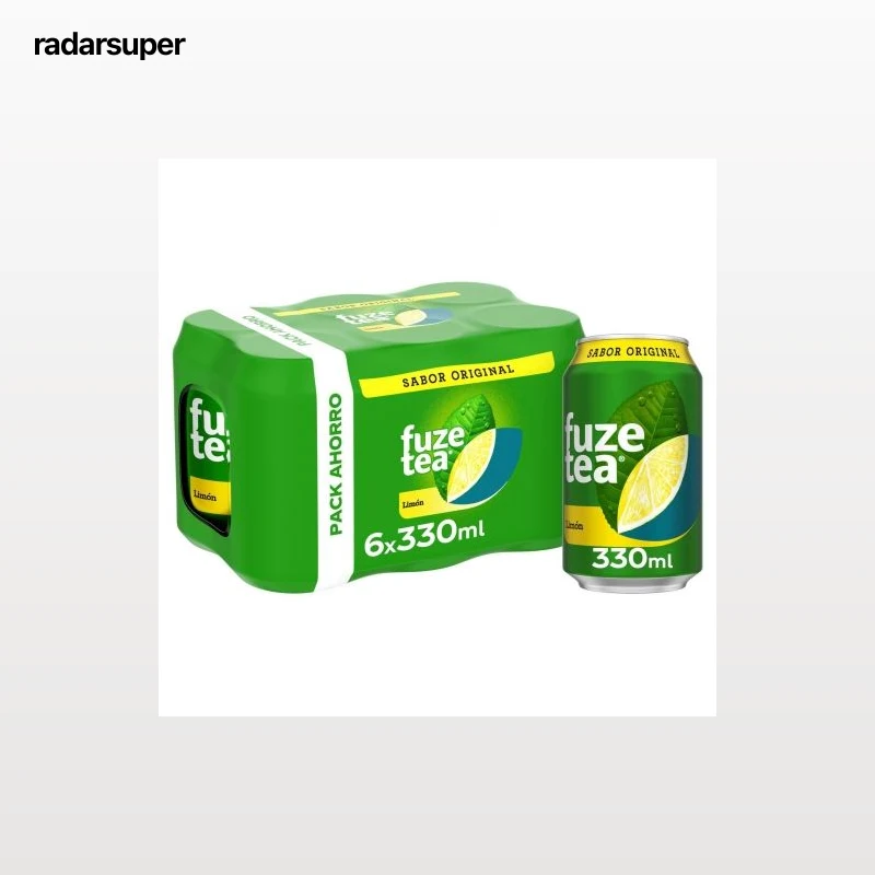 Fuze Tea té sabor limón pack 6 latas 33 cl.