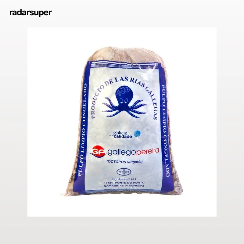 GALLEGO PEREIRA Pulpo crudo y congelado de las Rías gallegas entero 2 a 3 kg (peso aproximado).