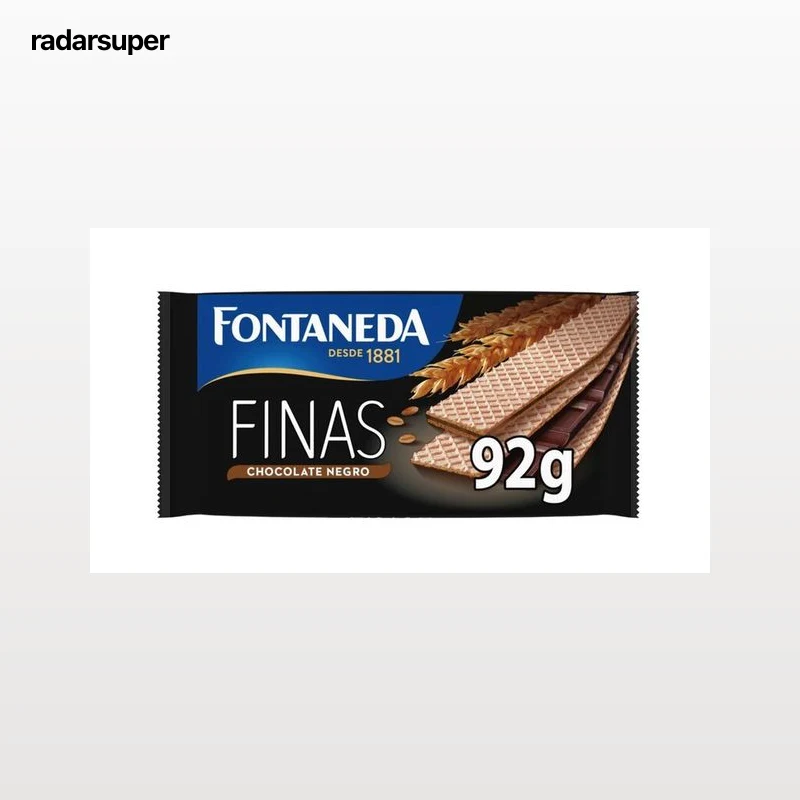 Galleta barquillo de chocolate negro Fontaneda 92g