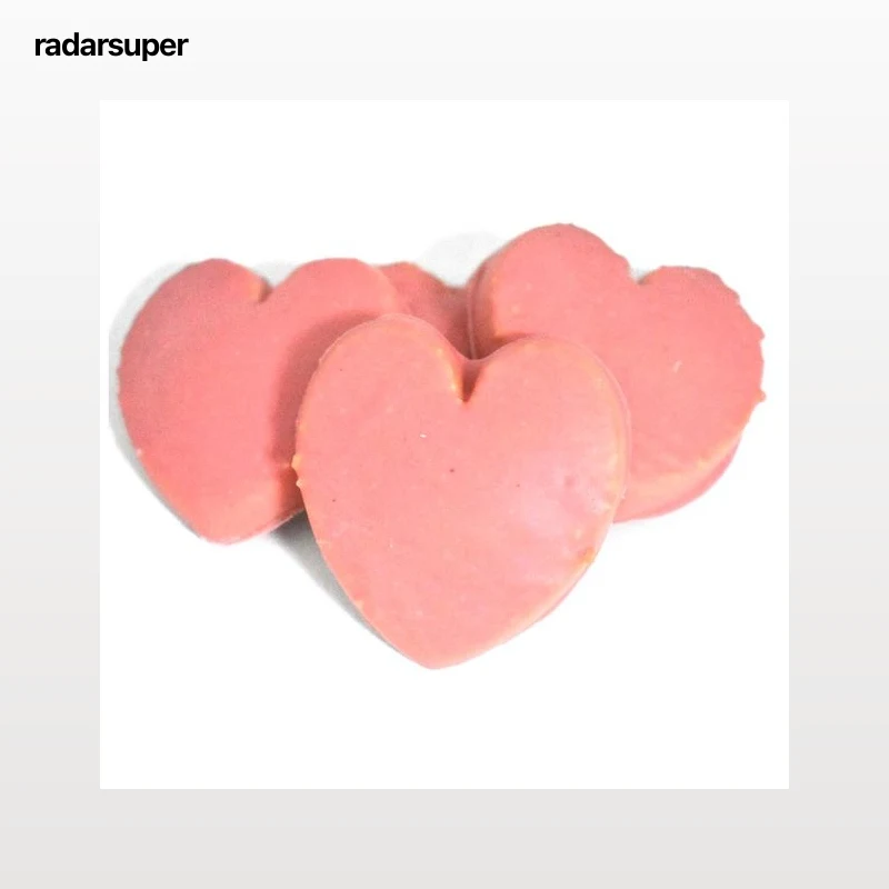 Galleta corazón con cobertura rosa 6 uds. 135 g.