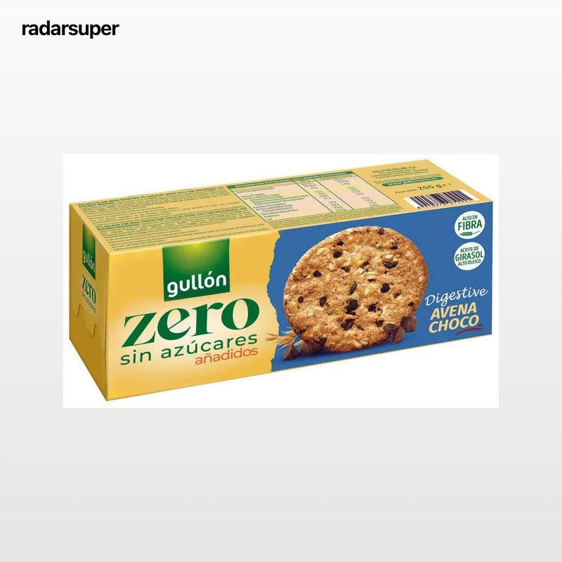 Galleta digestive sin azúcar añadido de avena y chocolate Gullón 255g
