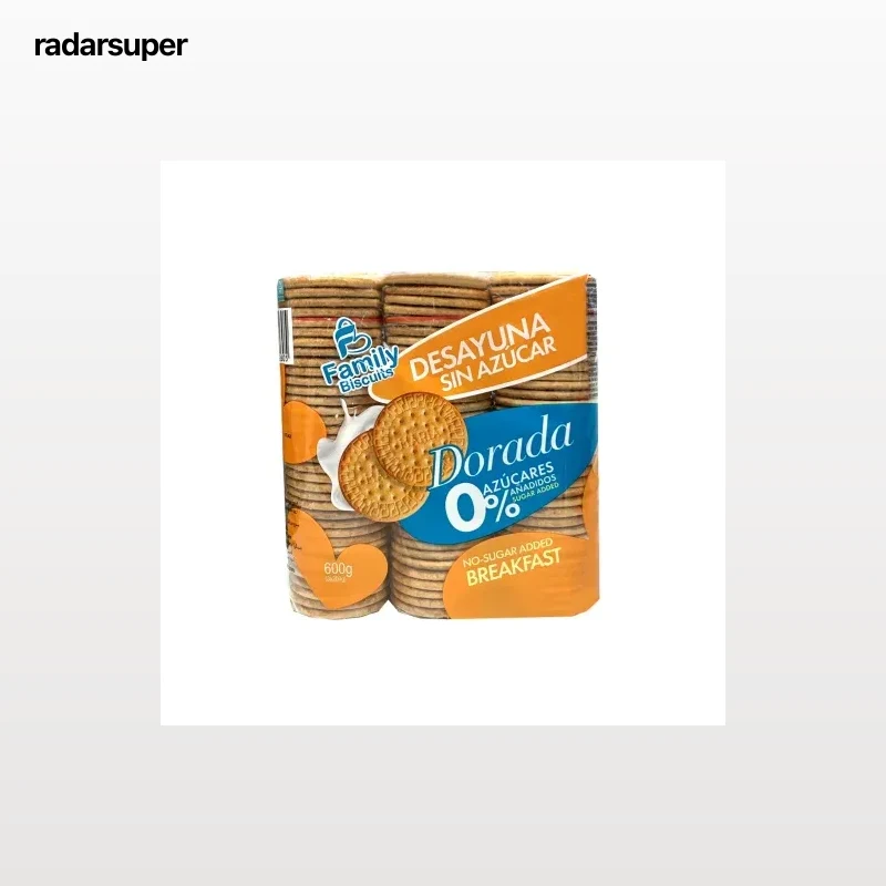Galleta dorada Family Biscuits sin azúcar añadido 600 g.