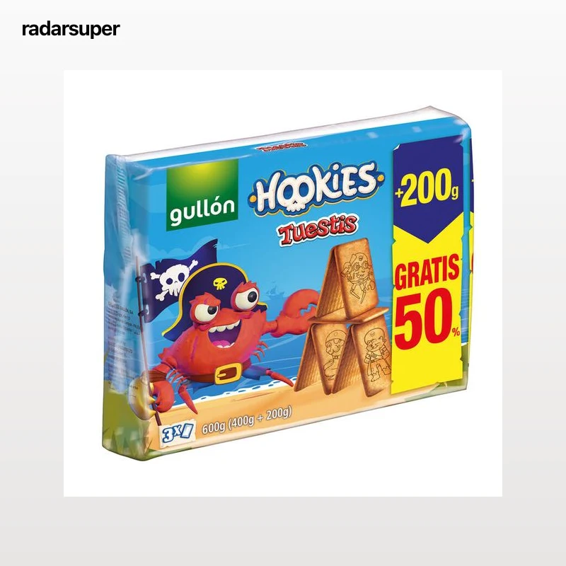 Galleta Hookies Tuestis Gullón 50% GRATIS Paquete 600g