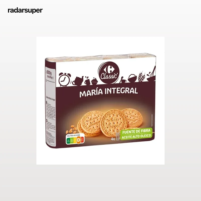 Galleta María integral Carrefour Classic 800 g.